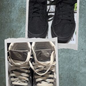 Vans Black and Grey/ White High-Tops